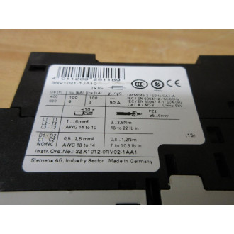 Siemens 3RV1021-1JA10 Circuit Breaker 3RV10211JA10