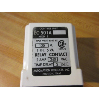 Automation Products EC-501A MOD2 Time Delay Relay EC501A . - Used