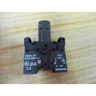 Siemens 3SB3644-6BA50-0CC0 Indicator Light W3SB3403-1PD, Base & Clip