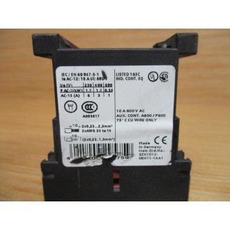 Siemens 3RH1122-2BB40 Control Relay 3RH11222BB40 - Used