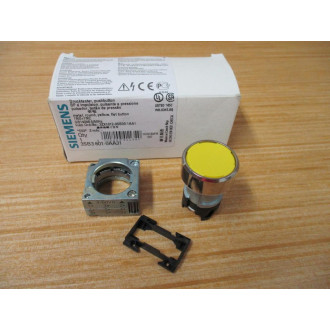 Siemens 3SB3601-0AA31 Pushbutton W Base & Clip
