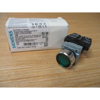 Siemens 3SB3647-0AA41-0CC0 Green 3SB36470AA410CC0 Complete