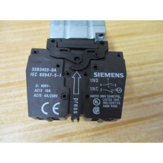 Siemens 3SB3647-0AA41-0CC0 Green 3SB36470AA410CC0 Complete