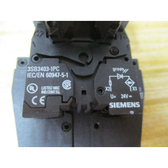 Siemens 3SB3647-0AA41-0CC0 Green 3SB36470AA410CC0 Complete