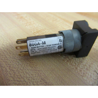 Allen Bradley 800A-M Pushbutton 800AM Red Rectangle Push Button Ser. B - Used