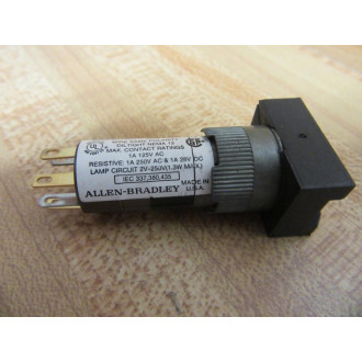 Allen Bradley 800A-M Pushbutton 800AM Red Rectangle Push Button Ser. B - Used