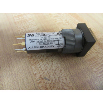 Allen Bradley 800A-C Push Button 800AC Square Clear Lens Series B - Used