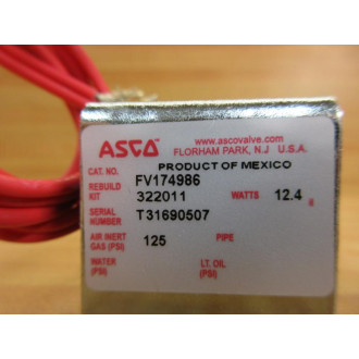 Asco FV174986 Valve Coil - New No Box