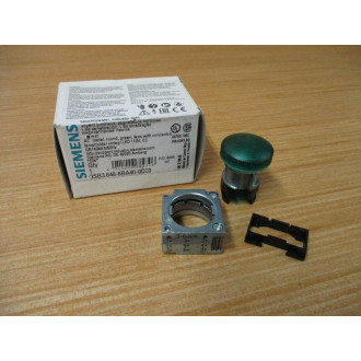Siemens 3SB3648-6BA40-0CC0 Green 3SB36486BA400CC0 W Base & Clip