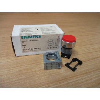 Siemens 3SB3500-0BB61 Red Button 3SB35000BB61 W Base & Clip