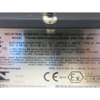 Industrial Scientific 7702-5930 Flow Transmitter 77025930 - Used