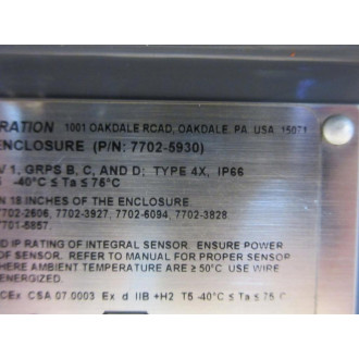 Industrial Scientific 7702-5930 Flow Transmitter 77025930 - Used