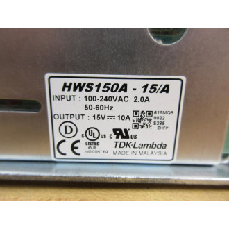 TDK- Lambda HWS150A-15A Power Supply  HWS150A15A - New No Box