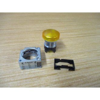 Siemens 3SB3501-6BA00 Amber Light 3SB35016BA00 W Base & Clip - New No Box