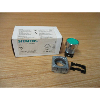 Siemens 3SB3500-0AB71 Green 3SB35000AB71 W Base & Clip