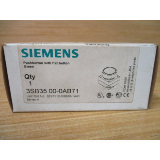 Siemens 3SB3500-0AB71 Green 3SB35000AB71 W Base & Clip