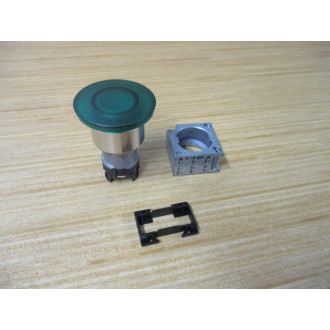 Siemens 3SB3501-1GA41 Green 3SB35011GA41 W Base & Clip - New No Box