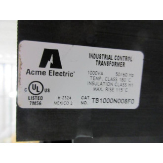 Acme Electric TB1000N008F0 Control Transformer - New No Box