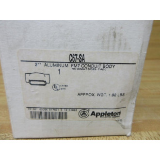 Appleton C67-SA Conduit Body C67SA