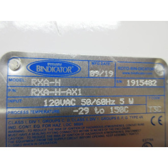 Genuine Bindicator RXA-H-AX1 Roto-Bin-Dicator Level Switch RXAHAX1 Enclosure Only - New No Box