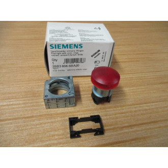 Siemens 3SB3604-6BA20 Pilot Light W Base & Clip