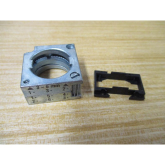 Siemens 3SB3604-6BA20 Pilot Light W3SB3400-1A, Base & Clip