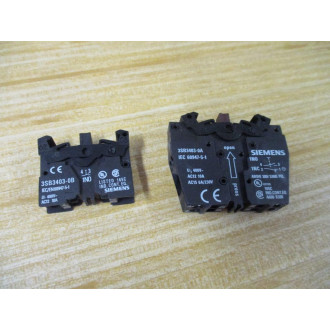 Siemens 3SB3601-0AA51 Pushbutton W 3SB3403-0B, 3SB3403-0A, Base & Clip