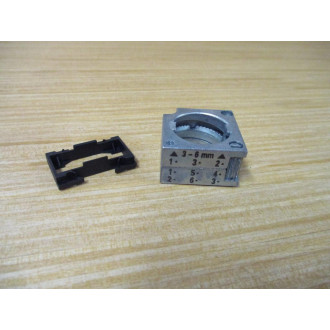 Siemens 3SB3601-0AA51 Pushbutton W 3SB3403-0B, 3SB3403-0A, Base & Clip