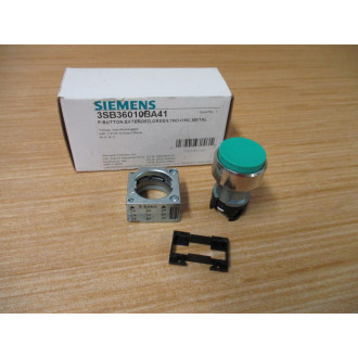 Siemens 3SB3601-0BA41 Green 3SB36010BA41 W Base & Clip