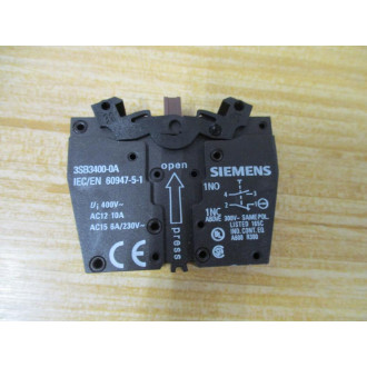 Siemens 3SB3601-0AA31 Pushbutton W3SB3400-0A, Base & Clip