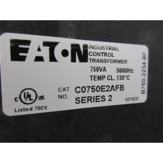 Eaton C0750E2AFB Industrial Control Transformer - New No Box