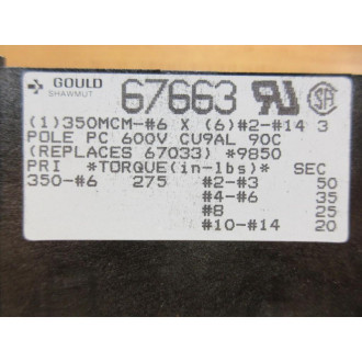 Gould 67663 Power Distribution Block - New No Box