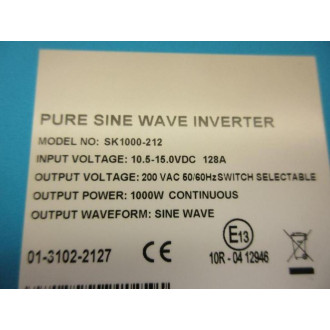 Denryo SK1000-212 Pure Sine Wave Inverter - Used