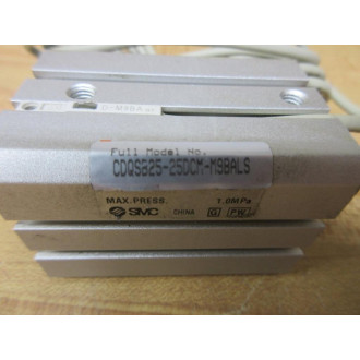 SMC CDQSB25-25DCM-M9BALS Compact Pneumatic Cylinder - New No Box