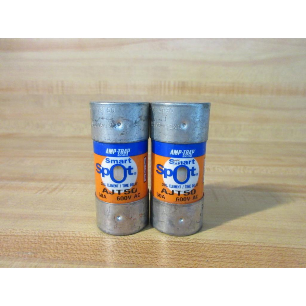 Gould Shawmut Ferraz AJT-50 Fuse Cross Ref  4TAT4 Smart Spot (Pack of 2) - Used