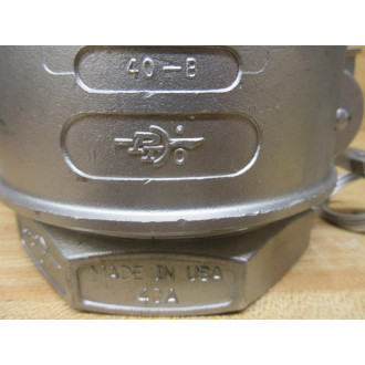 PT Coupling 40B 40-B Male NPT Thread W4" Female Adaptor 40-A - New No Box