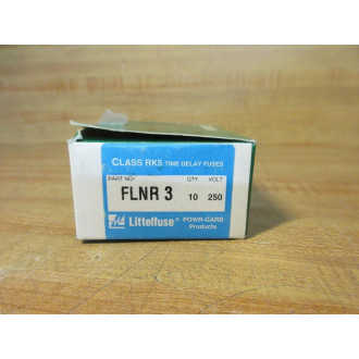 Littelfuse FLNR-3 Fuse Cross Ref 486K75, FLNR003 (Pack of 10)