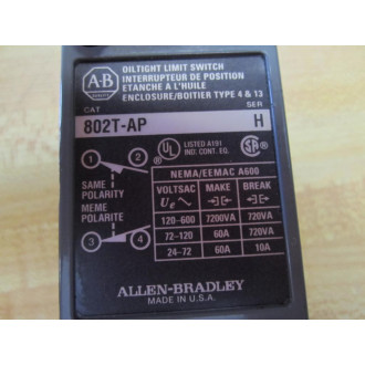 Allen Bradley 802T-AP Limit Switch 802TAP Ser H - New No Box