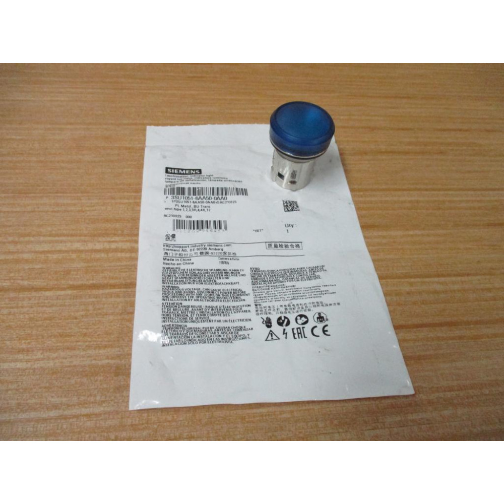 Siemens 3SU1051-6AA50-0AA0 Blue 3SU10516AA500AA0
