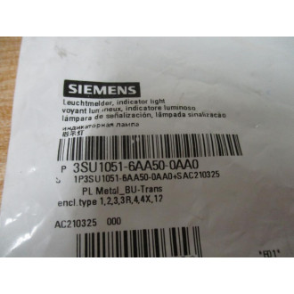 Siemens 3SU1051-6AA50-0AA0 Blue 3SU10516AA500AA0