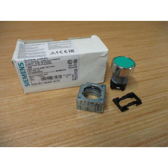 Siemens 3SB3601-0AA41-0CC0 Green 3SB36010AA410CC0 W Base & Clip