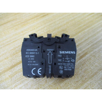 Siemens 3SB3601-0AA41-0CC0 Green 3SB36010AA410CC0 Complete - New No Box