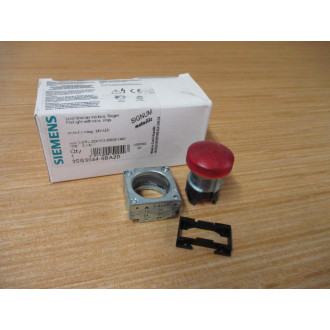 Siemens 3SB3 644-6BA20 Red 3SB36446BA20 W Base & Clip