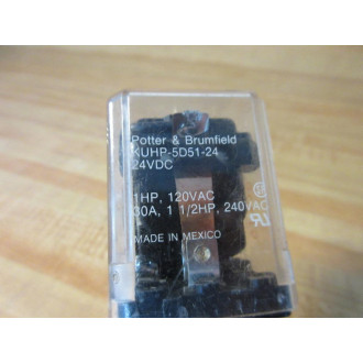 Potter & Brumfield KUHP-5D51-24V DC AMF Relay KUHP-5D51-24 - Used