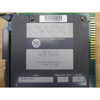 Allen Bradley 1785-KA3 DH+ PLC-2 INTFC Series A, FW Rev. B - Used