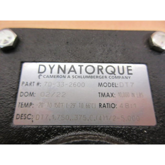 Dynatorque 7D-33-2600 Valve Actuator 7D332600 - Refurbished