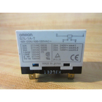 Omron G7L-1A-T 100-120V AC Power Relay G7L-1A-T - Used