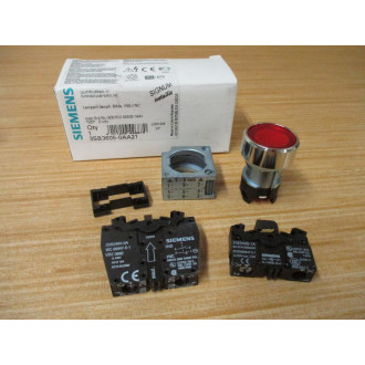Siemens 3SB3605-0AA21 Red Button 3SB36050AA21 Complete