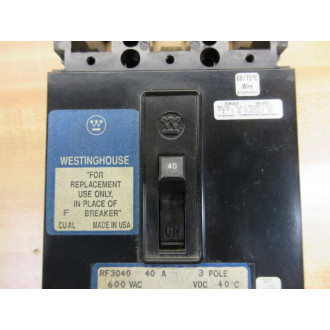 Westinghouse RF3040 Circuit Breaker