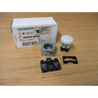 Siemens 3SB3 636-6BA60 White 3SB36366BA60 W3SB3400-1A, Base & Clip